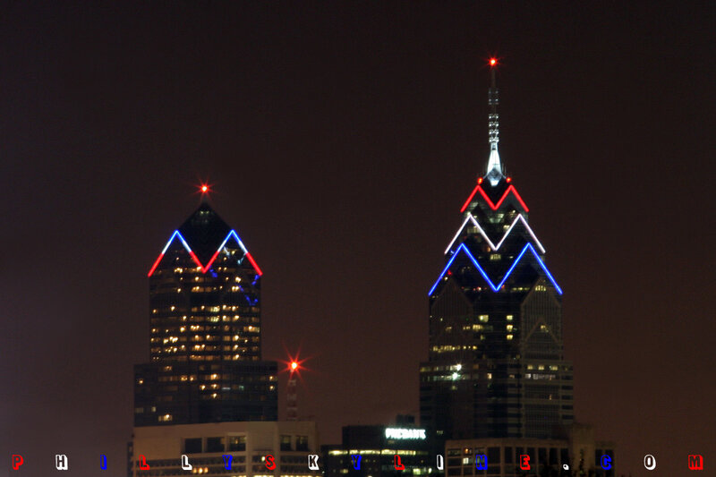 Philadelphia skyline at night