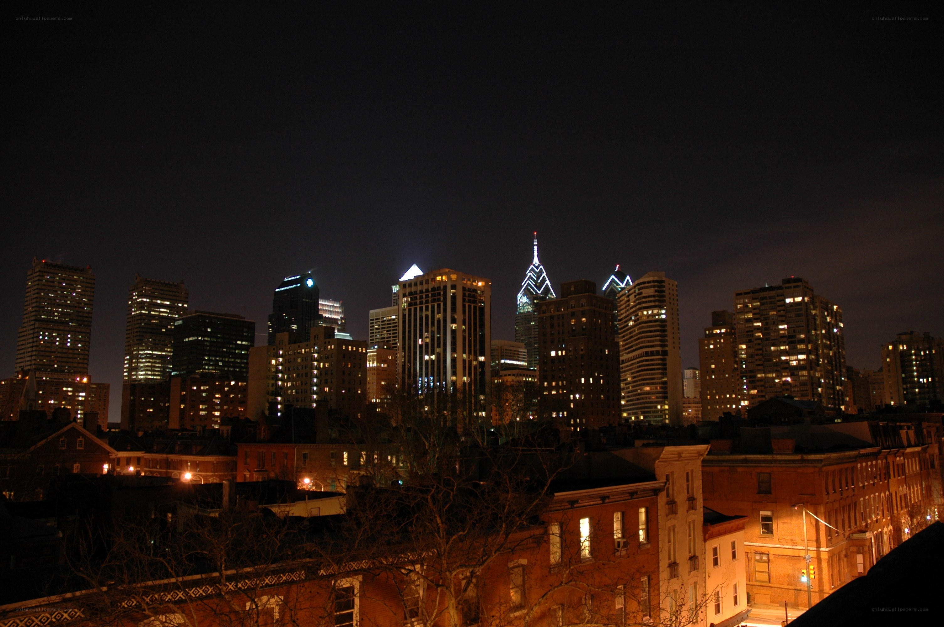 Philadelphia skyline at night
