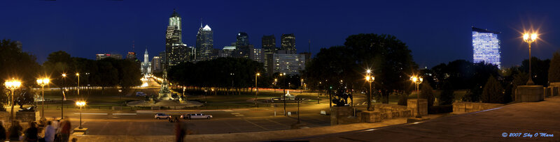 Philadelphia skyline at night