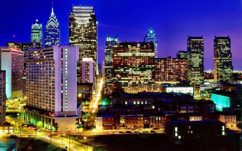Philadelphia Skyline — Blue