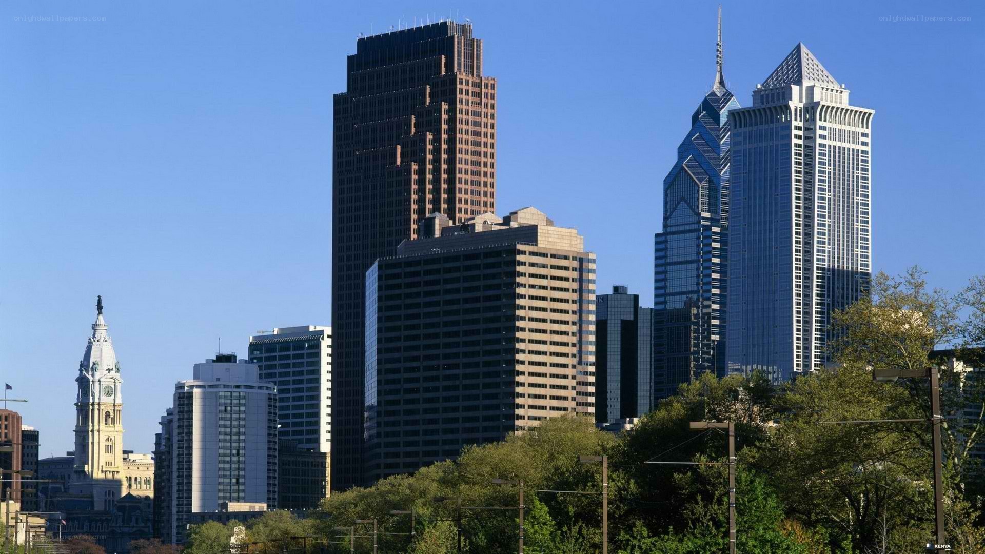Philadelphia skyline on a clear day