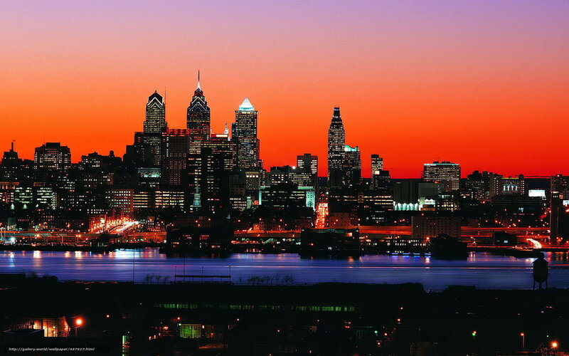 Philadelphia Skyline — Orange