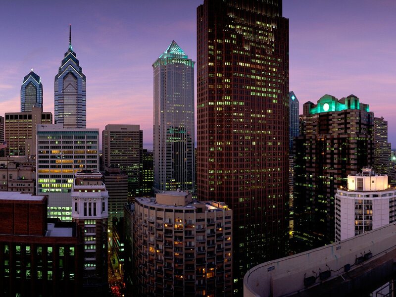 Philadelphia Skyline — Purple