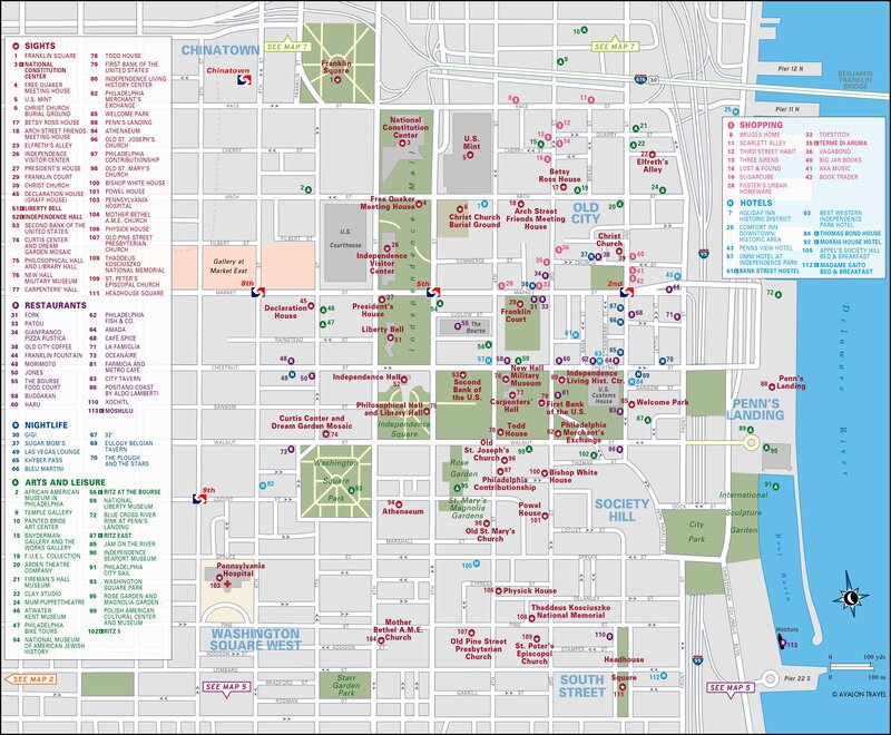 Philadelphia tourist map