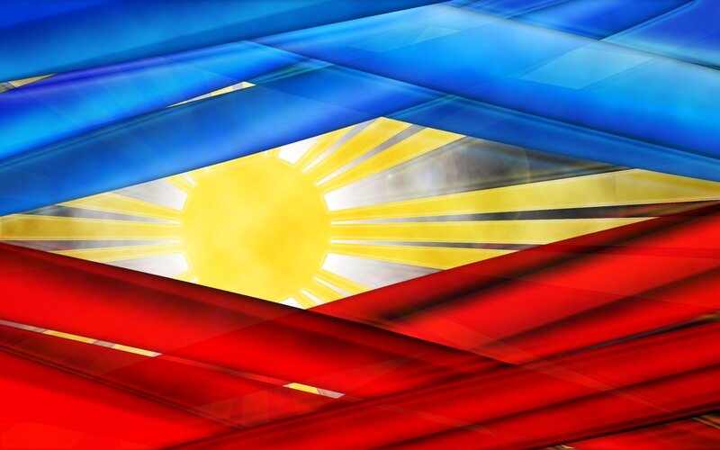 Philippine flag abstract design