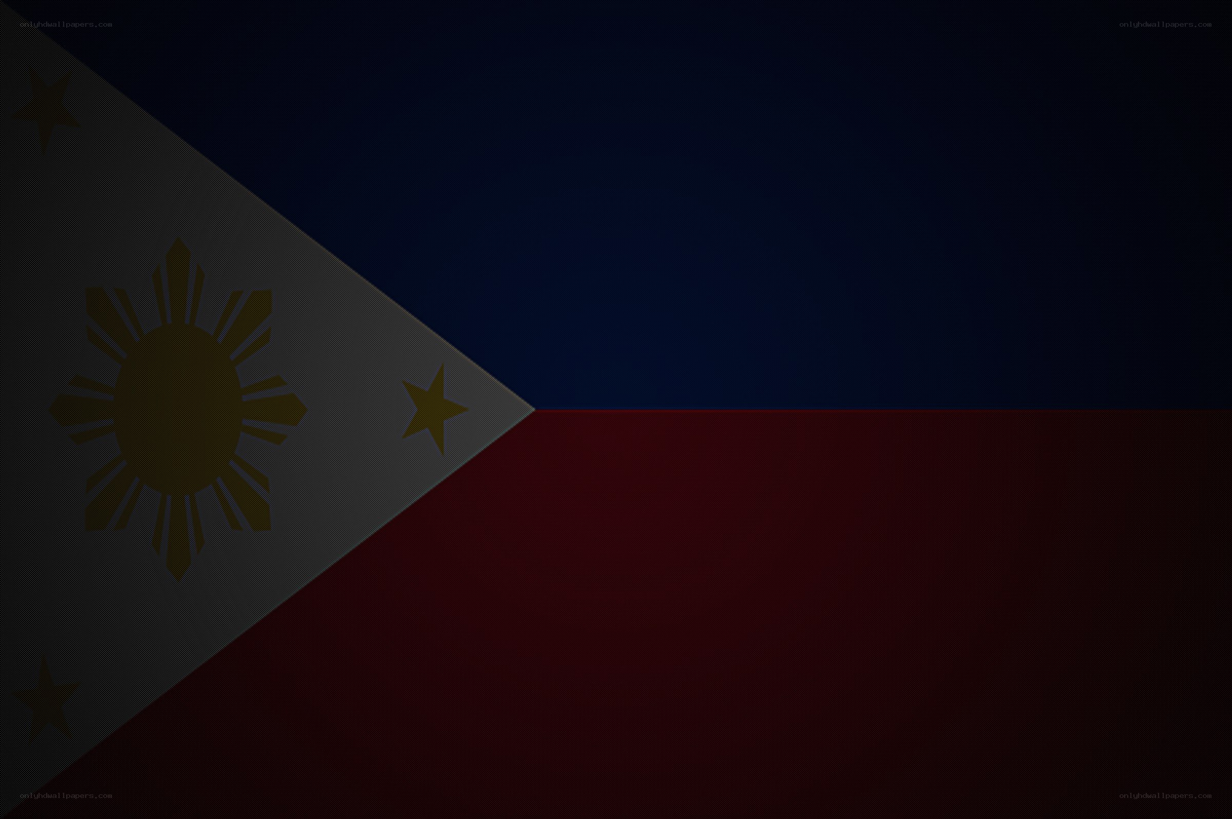 Philippine flag in dark setting