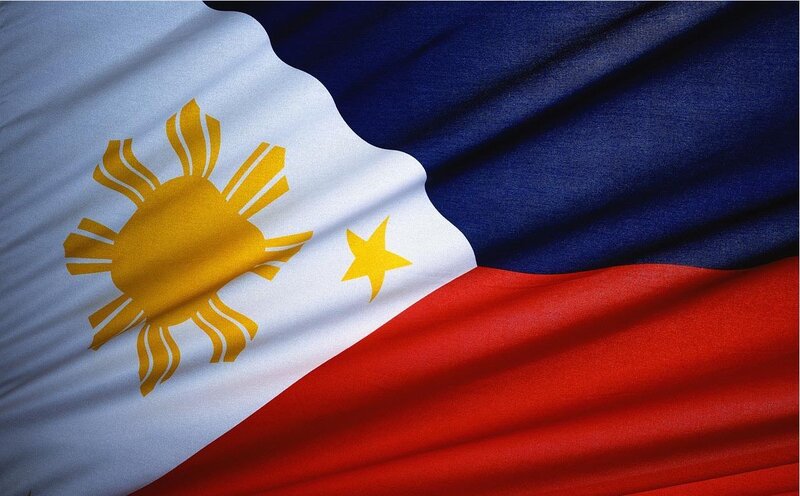 Philippine flag waving