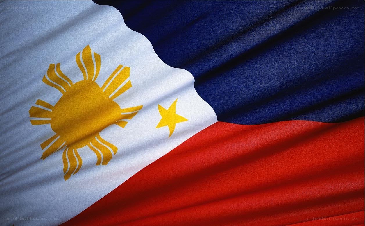 Philippine flag waving