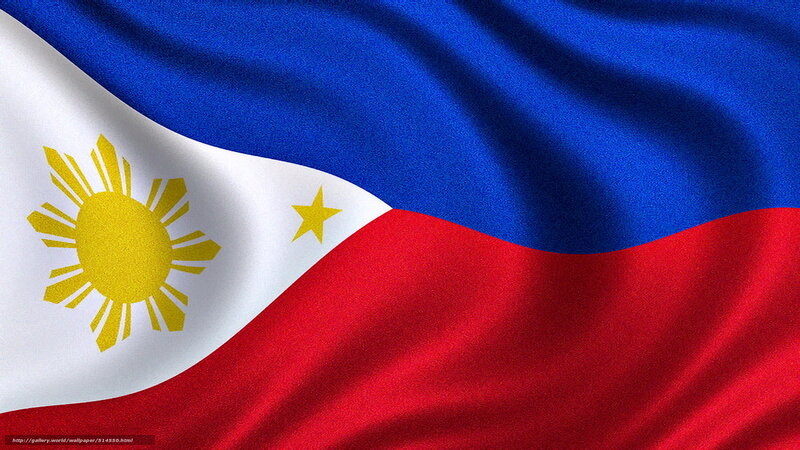 Philippine flag waving