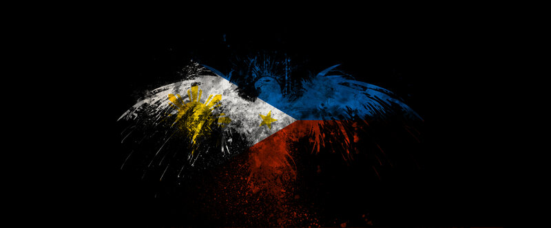 Philippine flag with artistic wings