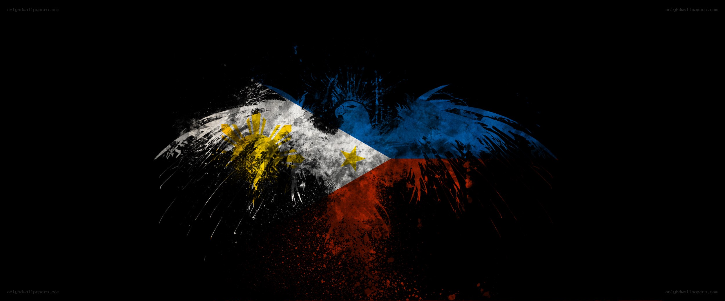 Philippine flag with artistic wings