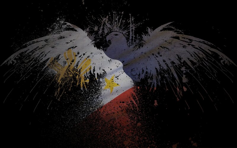 Philippine flag with eagle
