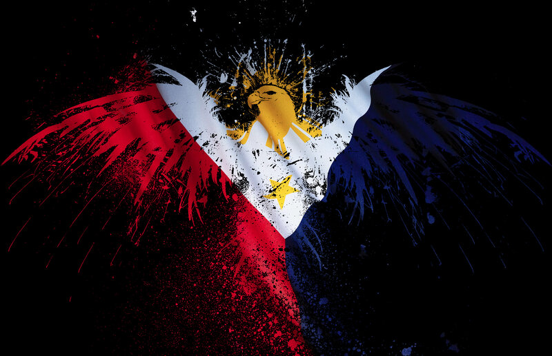Philippine flag with eagle wings