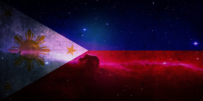 Philippine Flag with Nebula