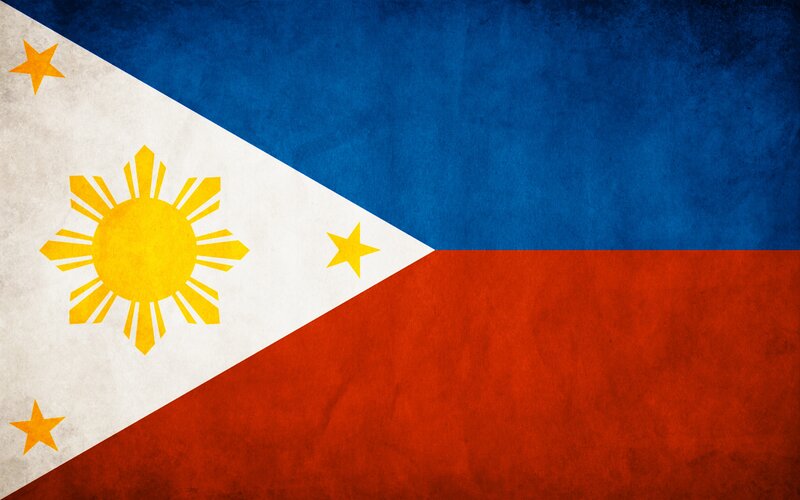 Philippine flag with textured design
