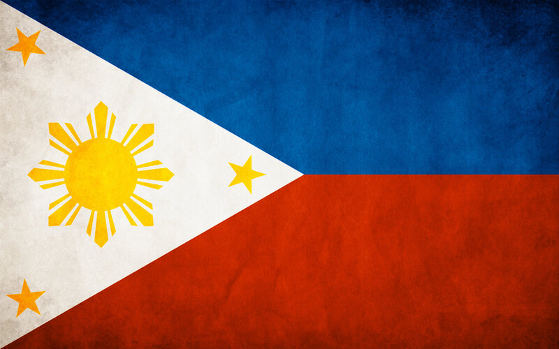 Philippine flag with textured look