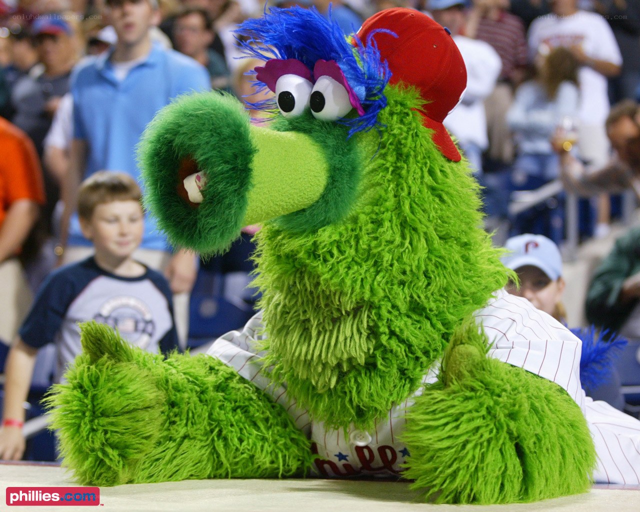 Phillies mascot at game