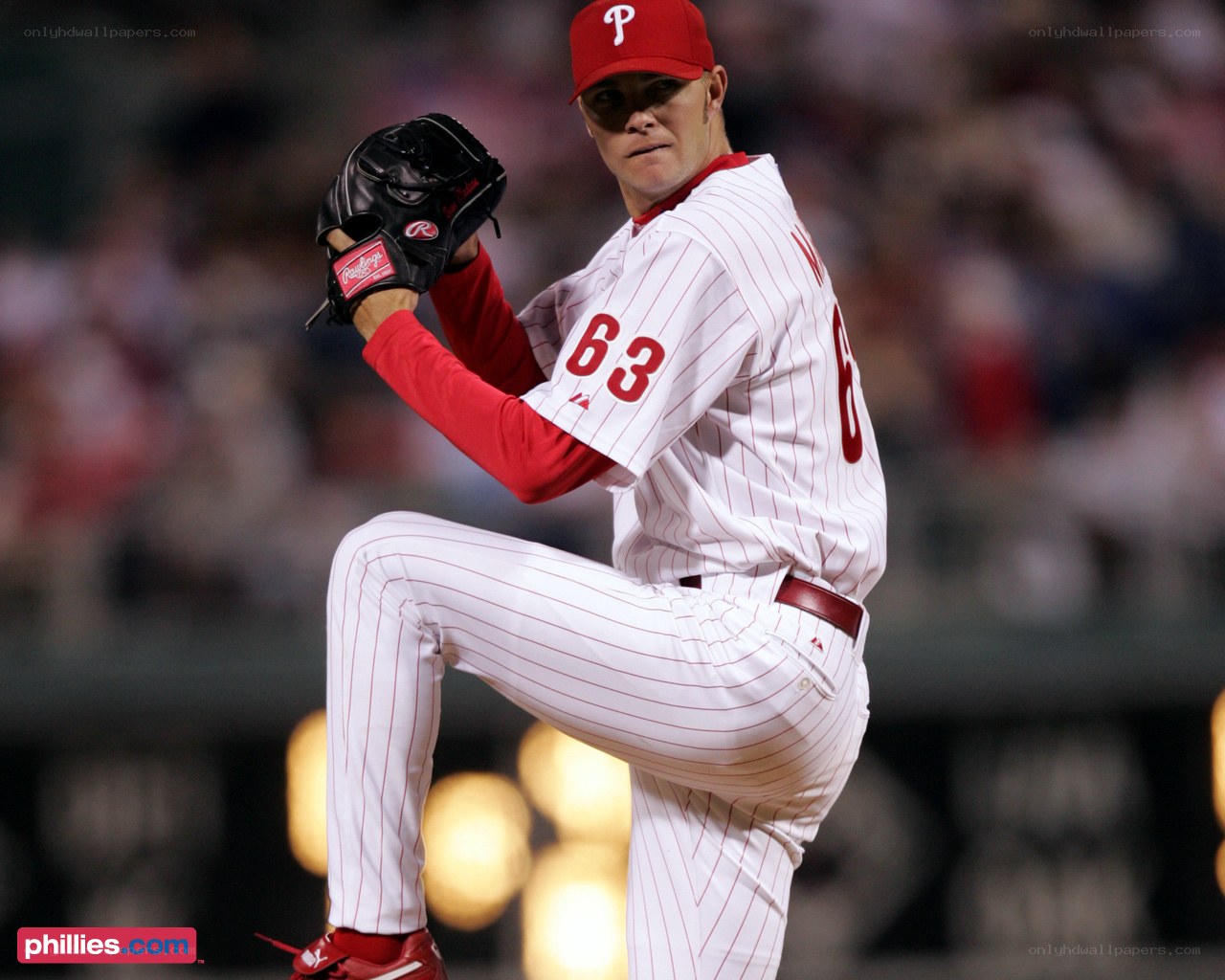 Phillies pitcher in action