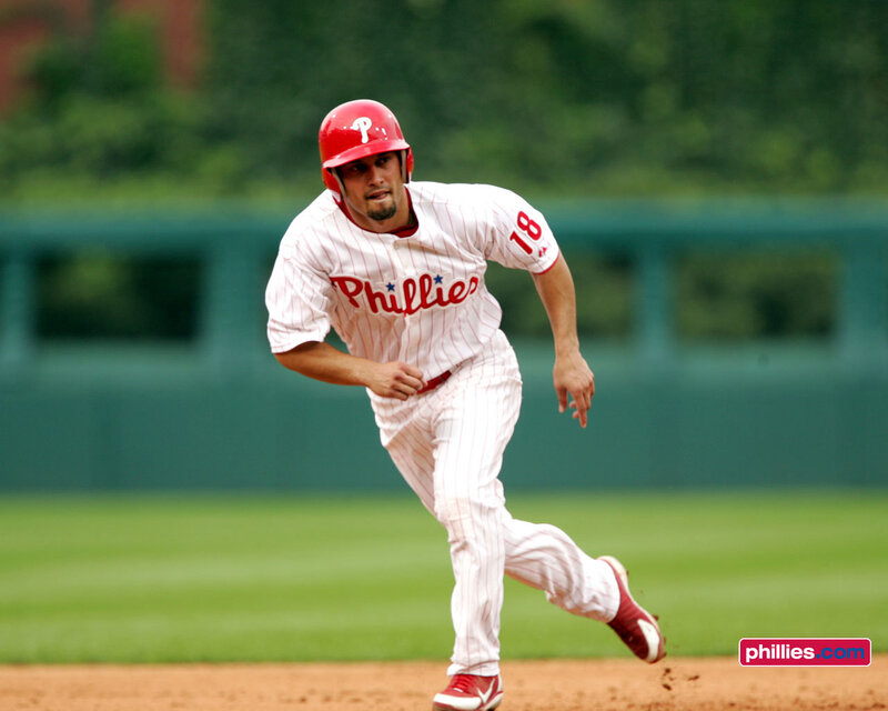 Phillies player running on field
