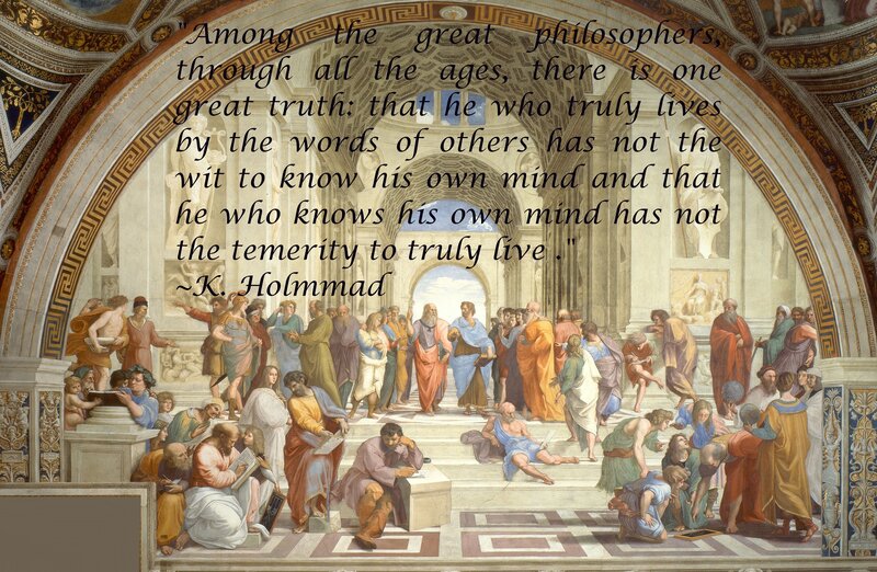 Philosophers in a grand hall