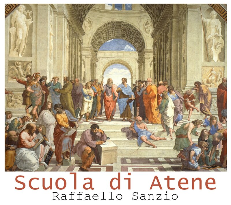Philosophers in a Hall — White, Dramatic, Painting, Statues