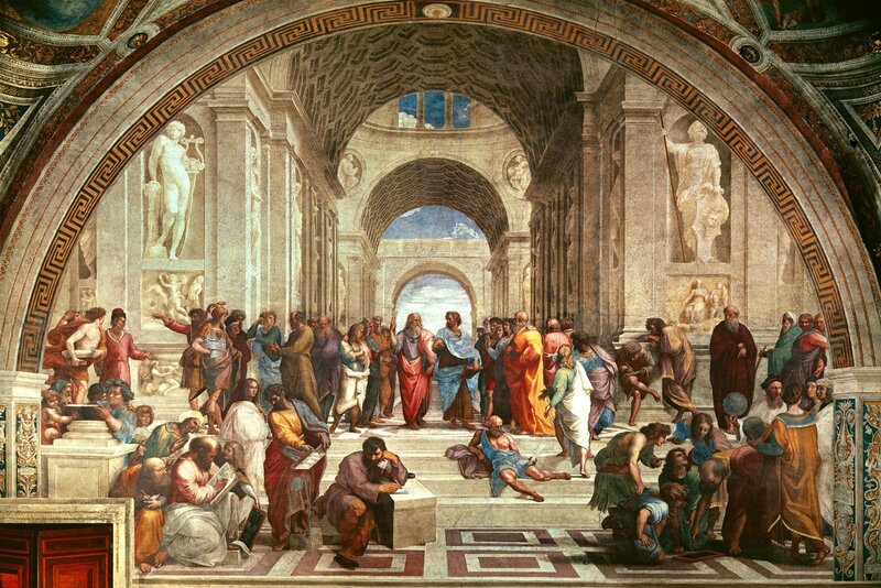 Philosophers in a Hall — White, Dramatic