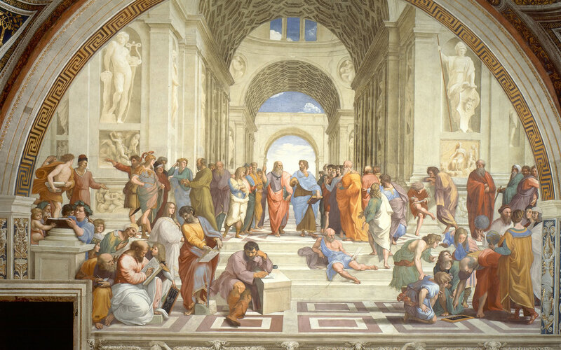 Philosophers in a Hall — White, Intellectual