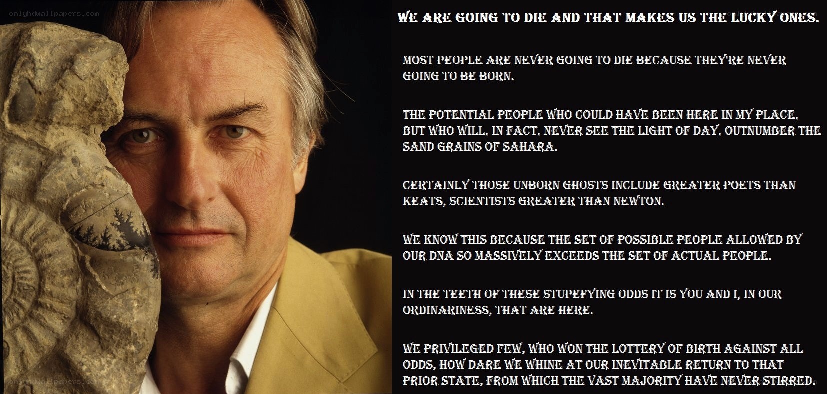 Philosophical quote with portrait