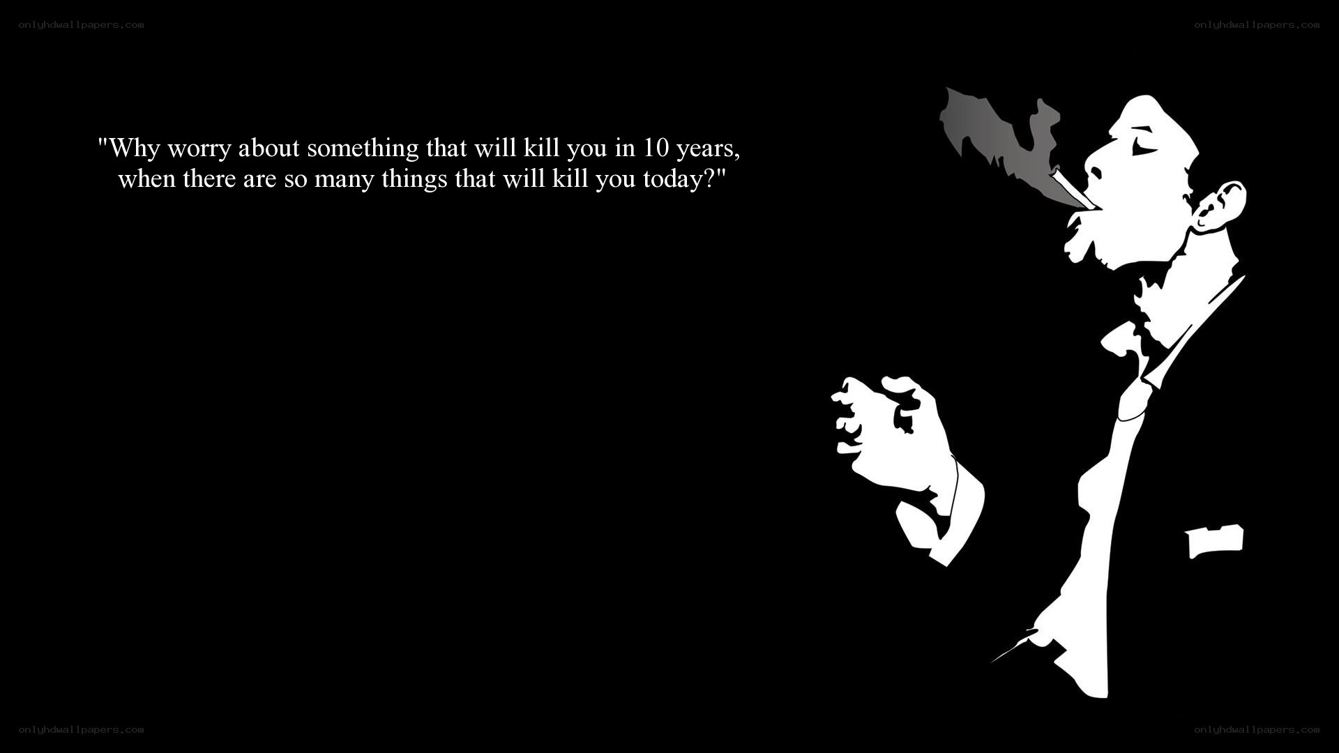 philosophical quote with silhouette