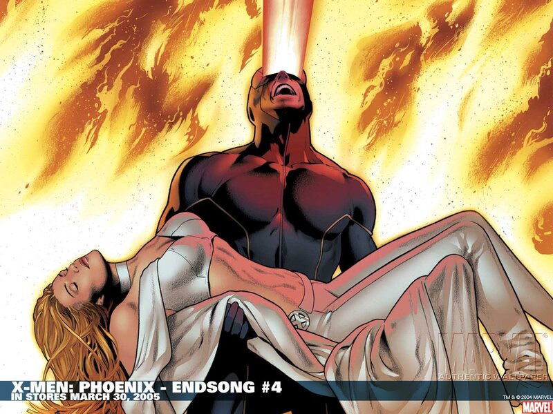 Phoenix and Cyclops in battle