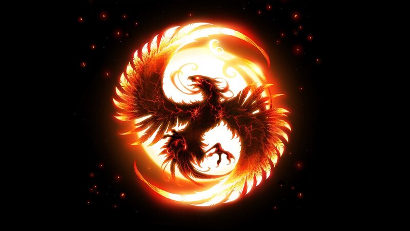 Phoenix Bird in Fire