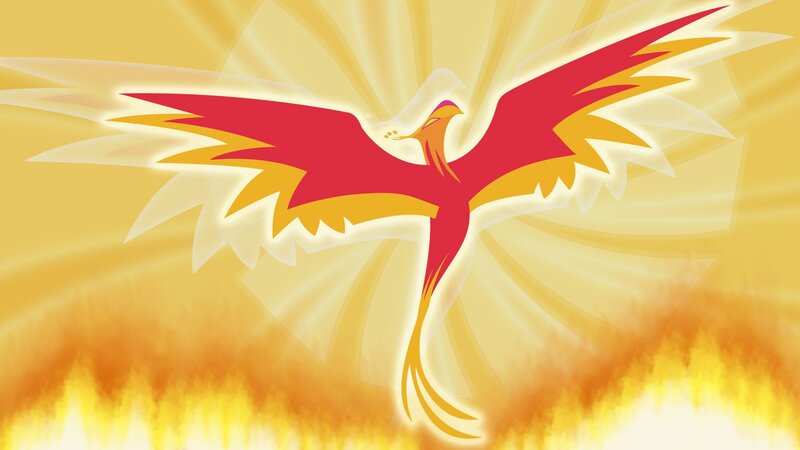 Phoenix Bird in Flight — Yellow