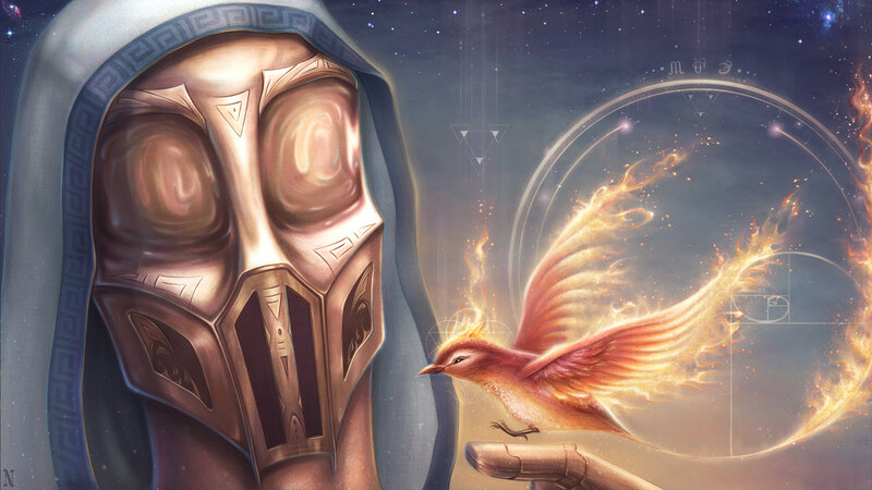 Phoenix Bird on Hand