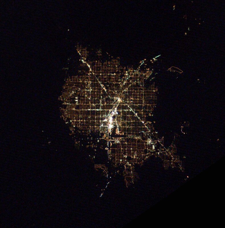 Phoenix city lights at night