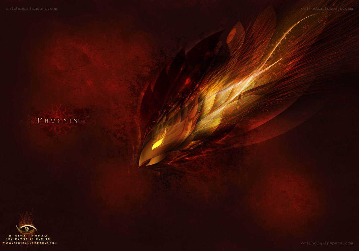 Phoenix in fiery flight