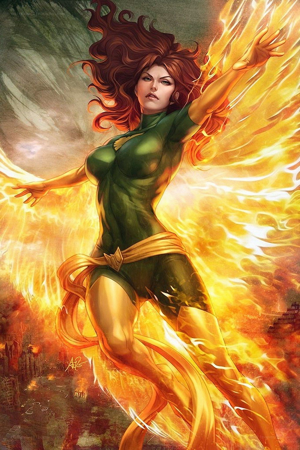 Phoenix in flames