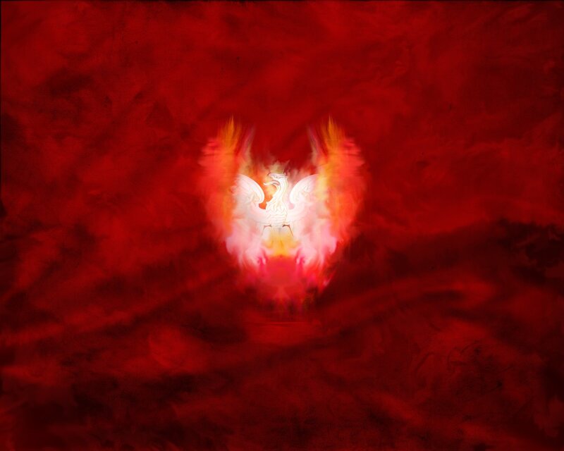 Phoenix in Flames — Red, Dramatic