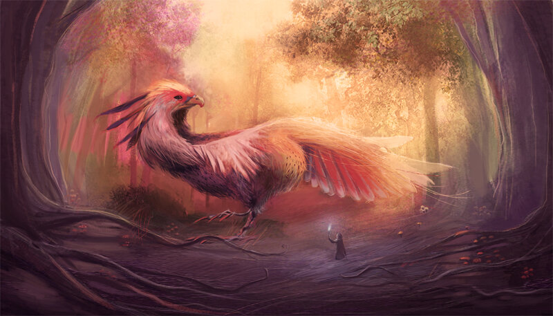 Phoenix in Forest