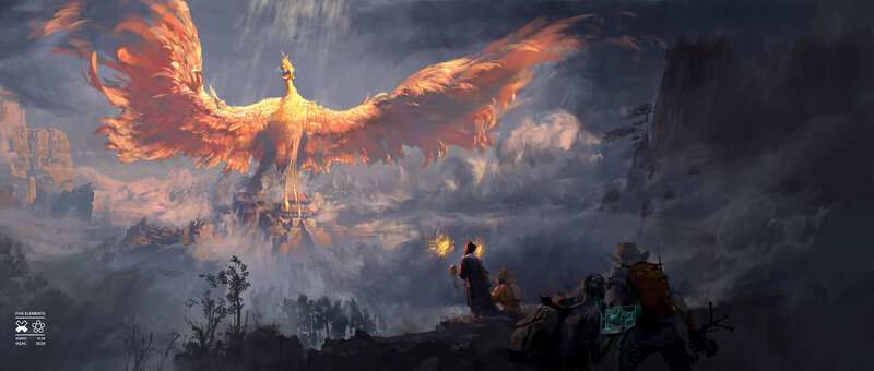 Phoenix over Mountains