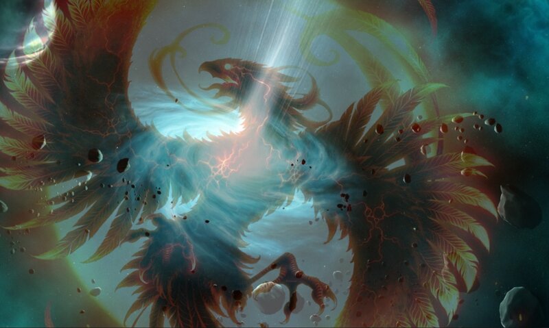 Phoenix rising in cosmic storm