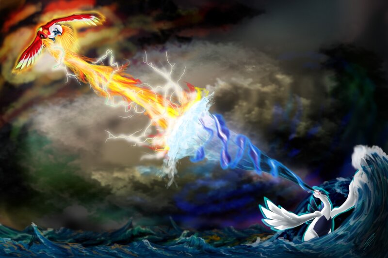 Phoenix vs. Lugia battle