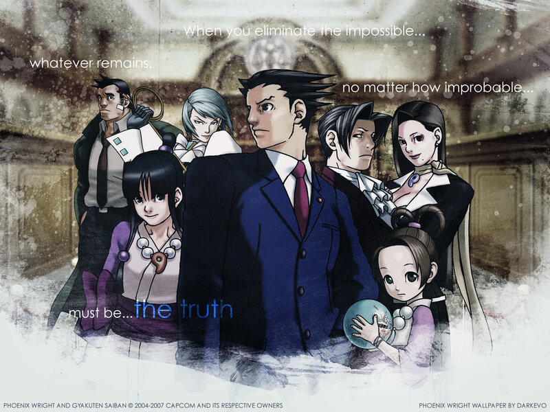 Phoenix Wright cast wallpaper