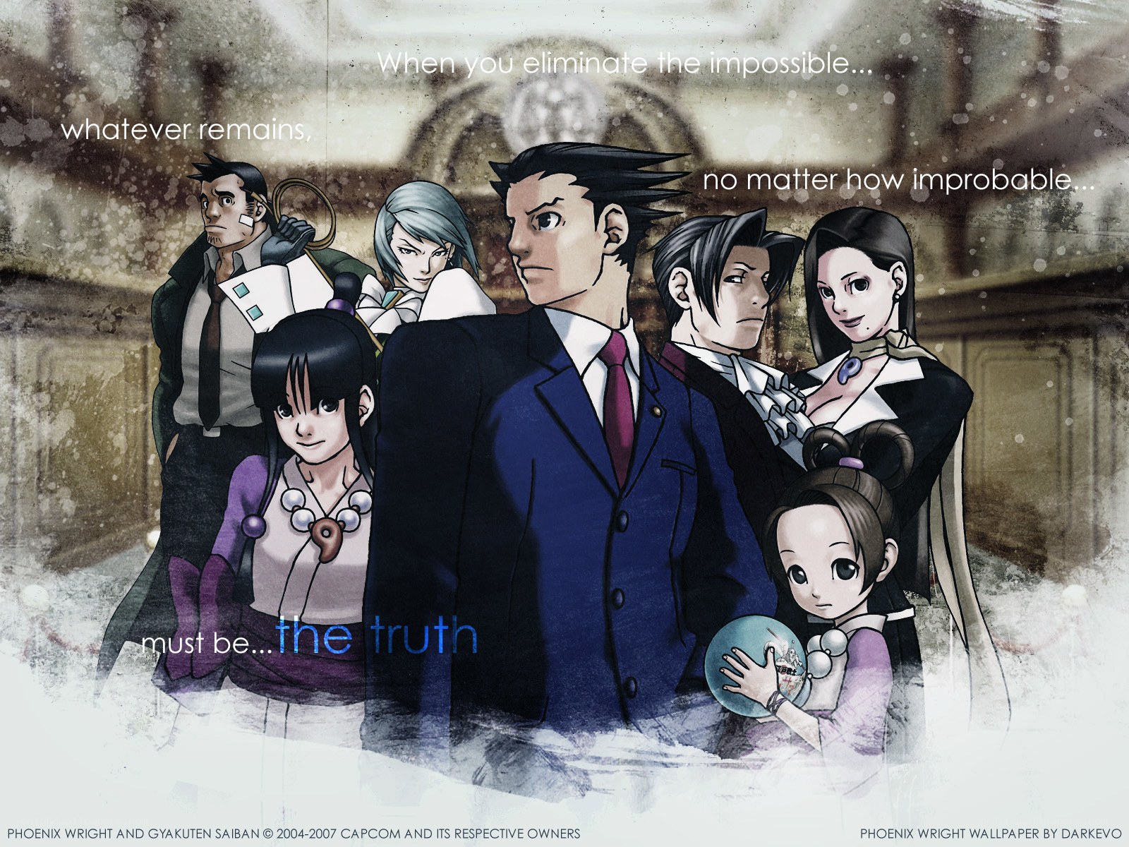 Phoenix Wright cast wallpaper
