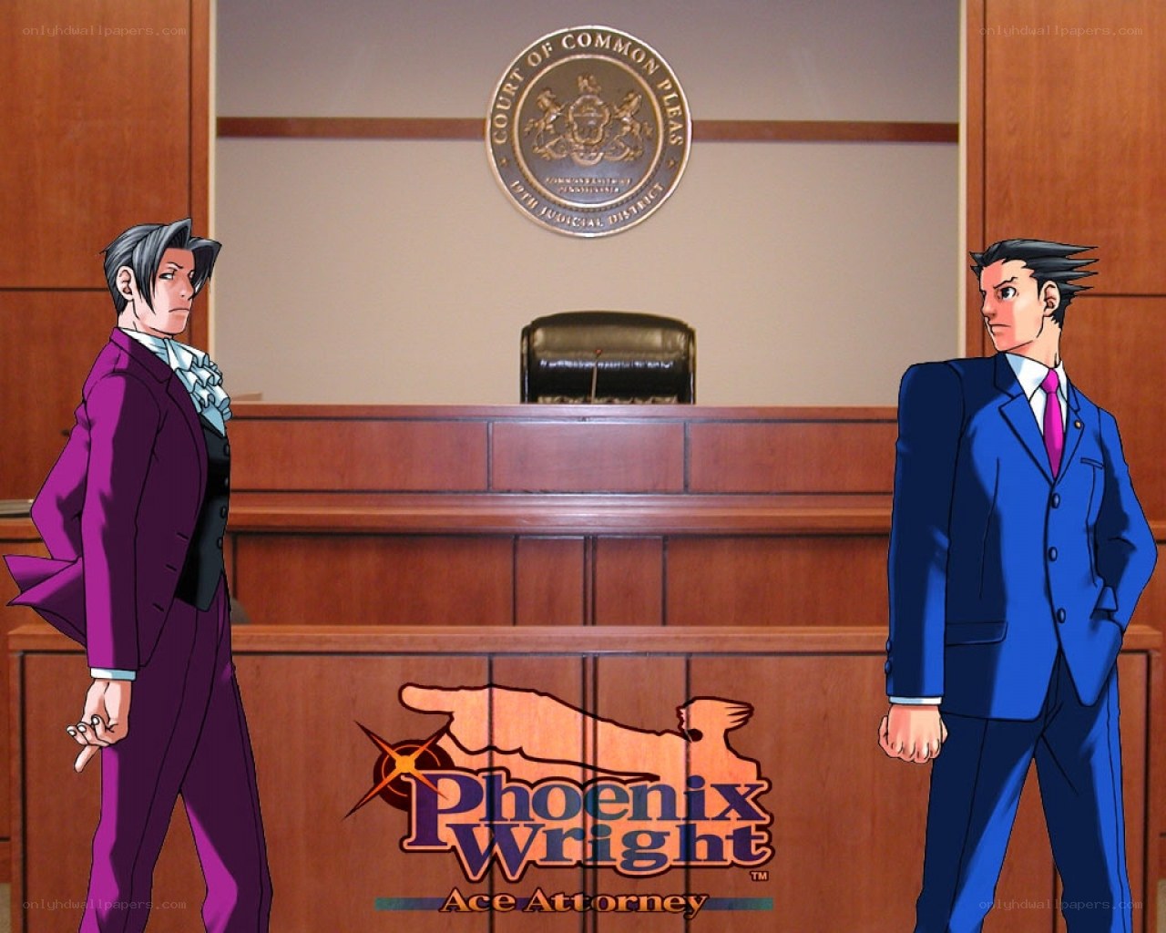 Phoenix Wright courtroom scene
