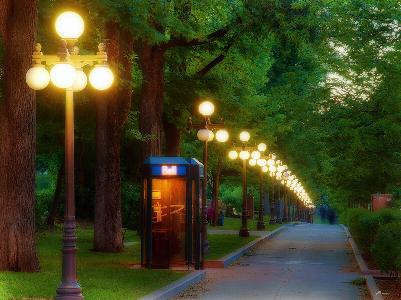 Phone Booth in Park