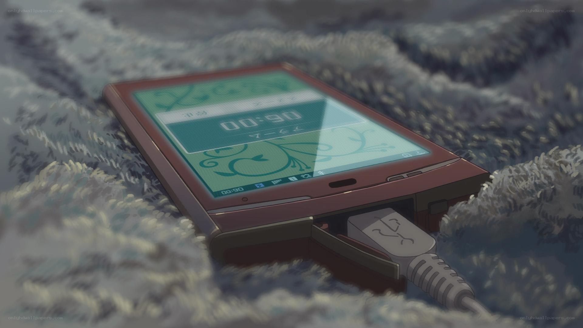 phone charging on blanket