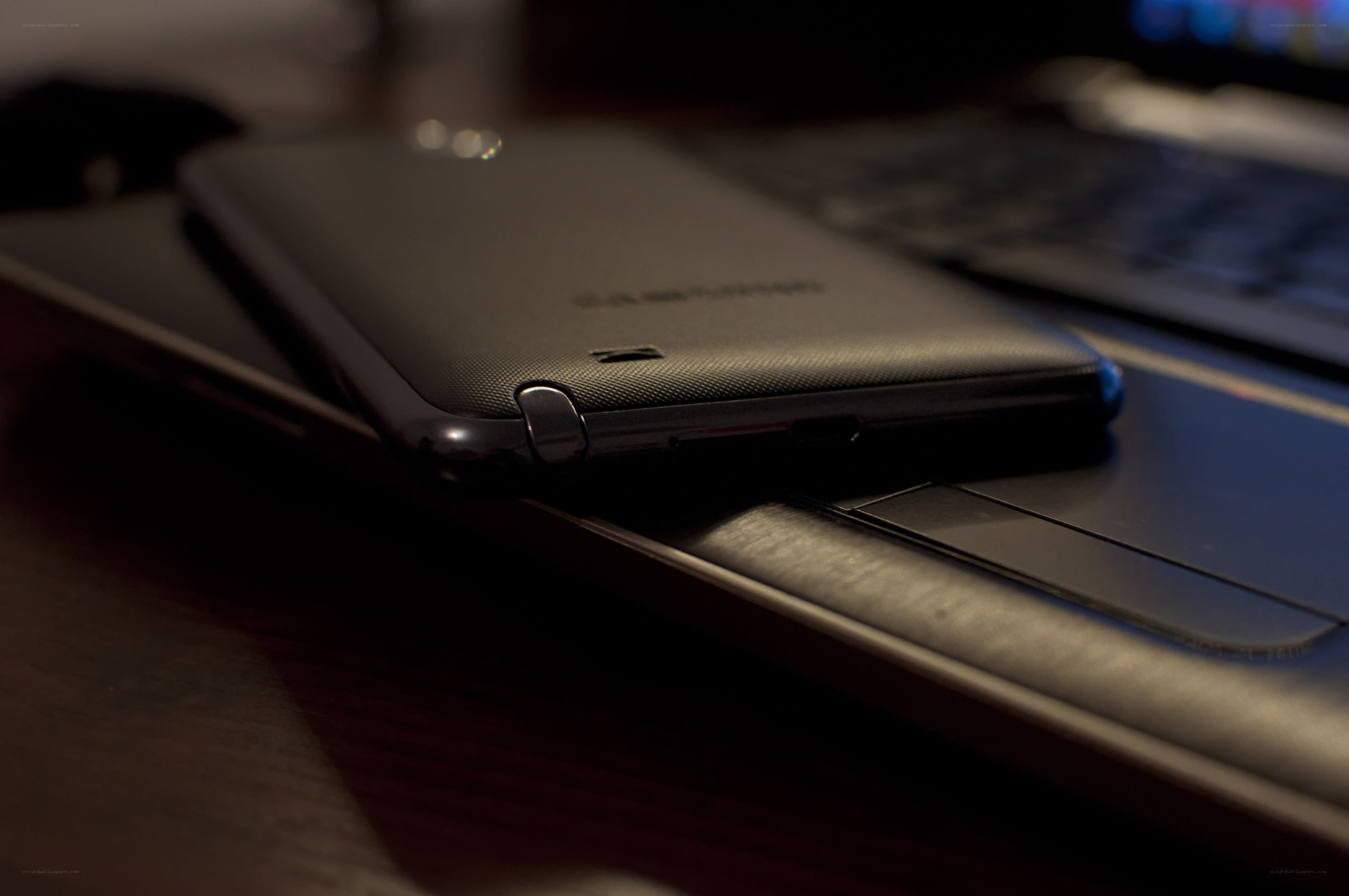 phone on laptop keyboard