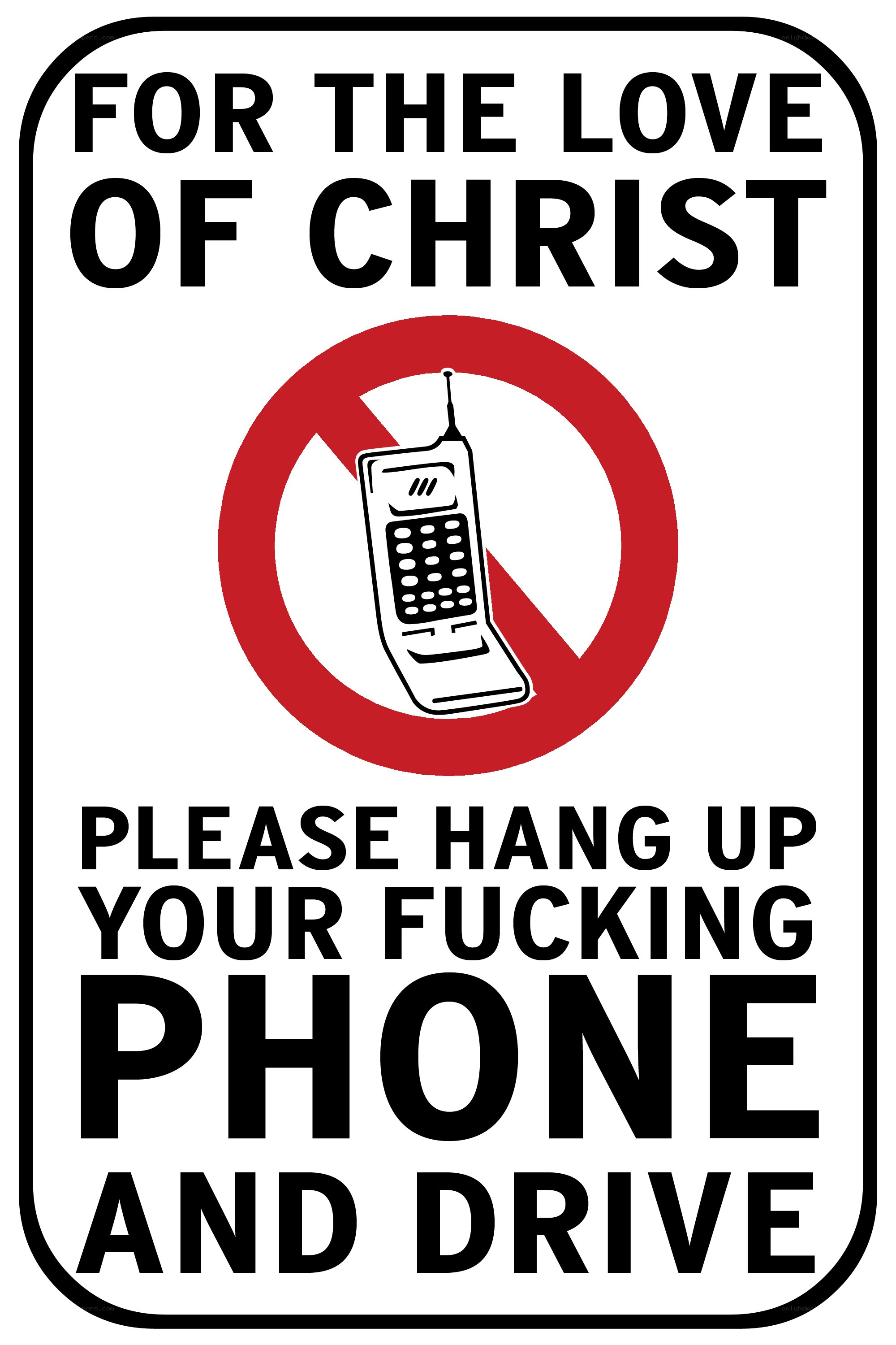 phone use warning sign