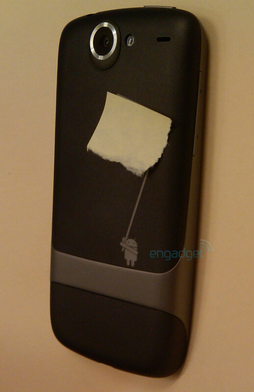 phone with sticky note