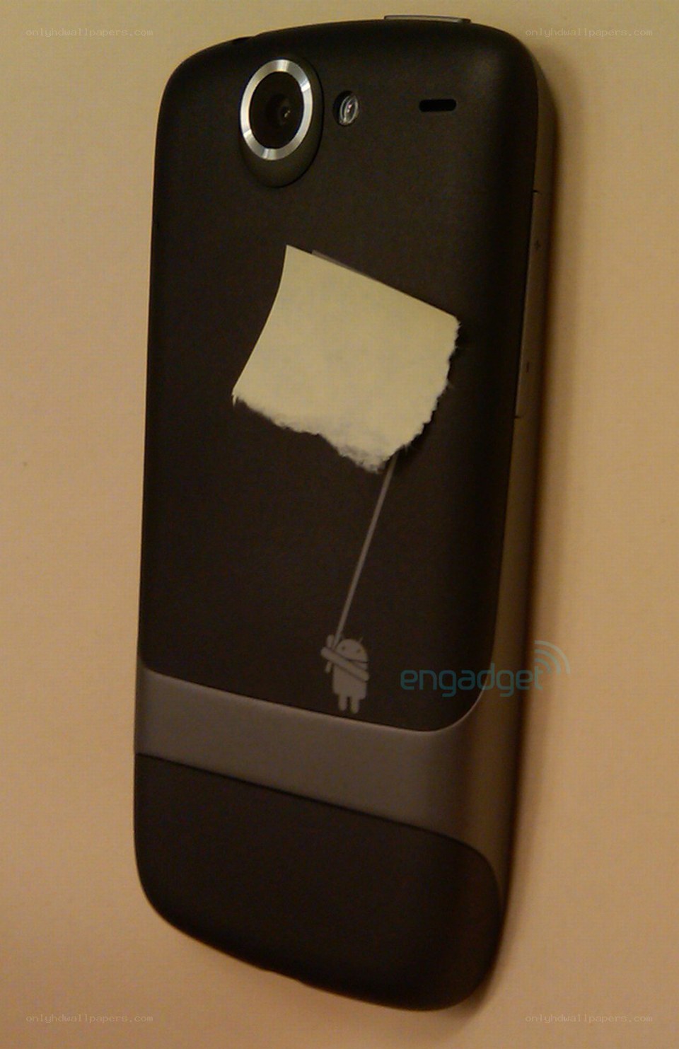 phone with sticky note
